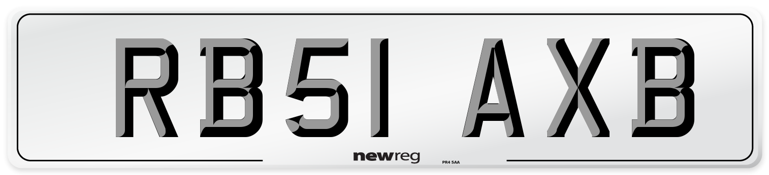 RB51 AXB Number Plate from New Reg